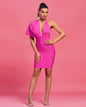 Deep-V Asymmetrical Mini Bandage Dress