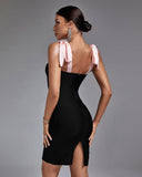 Strappy Sleeveless Tie Mini Bandage Dress