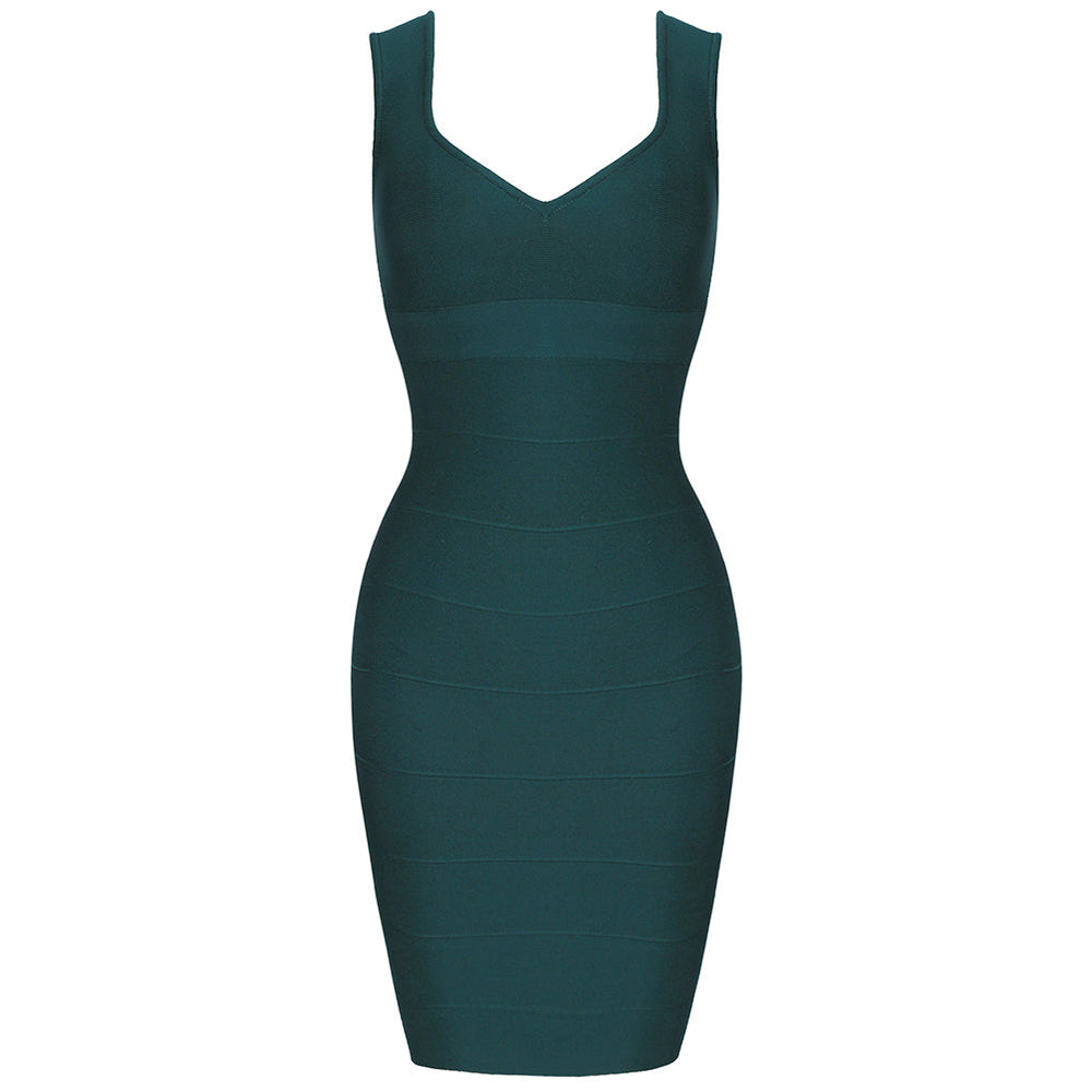 Green Bandage Dress PF21517 4