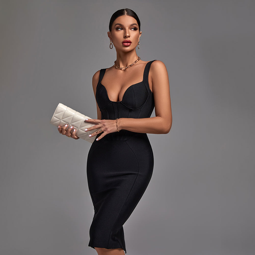 Black Bandage Dress PF22031 3