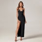 Strappy Open Leg Maxi Bandage Dress