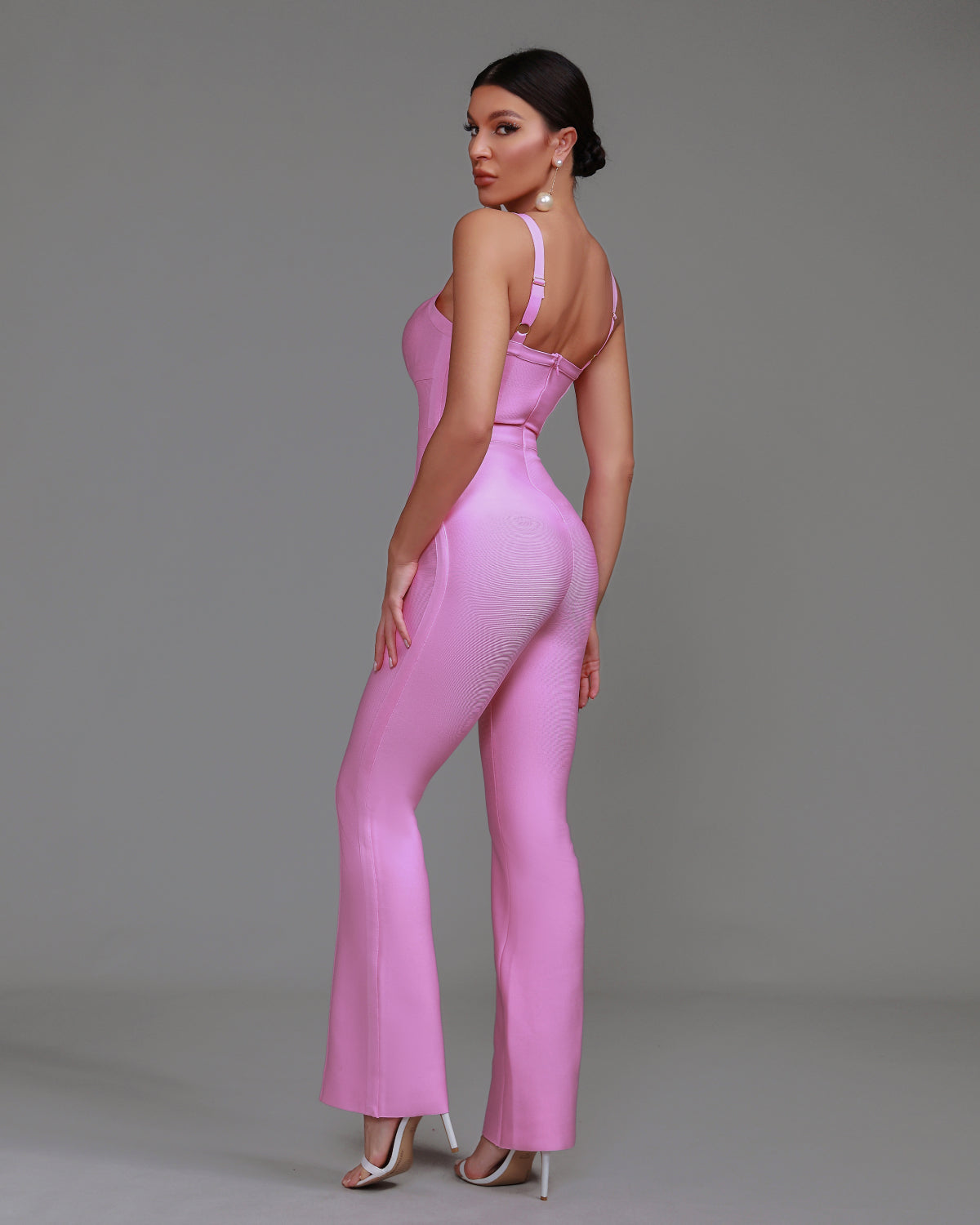 Strappy Stripe Bandage Jumpsuit