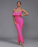 Strappy Ruffle Bandage Jumpsuit