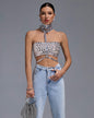 Halter Rhinestone Bandage Top
