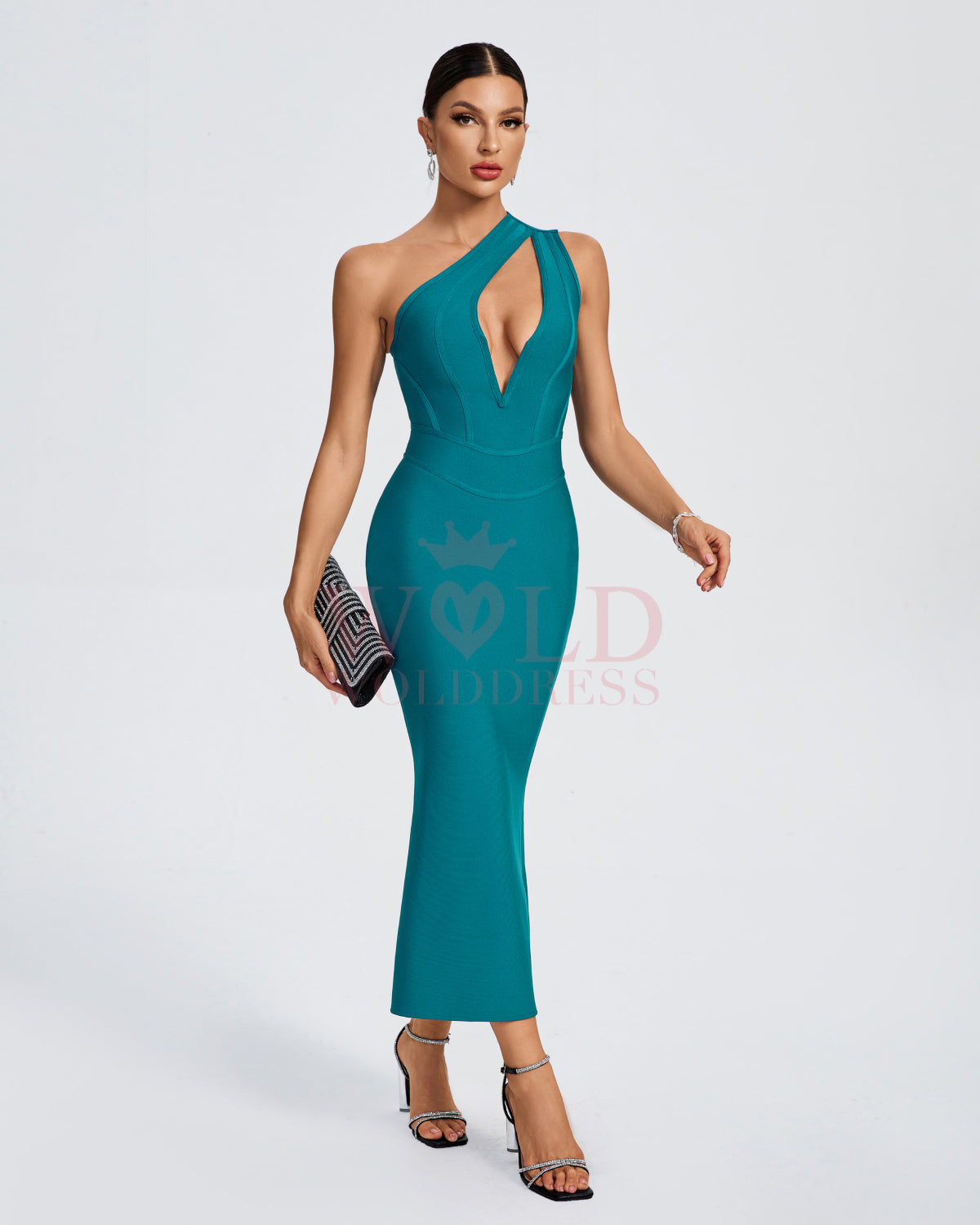 One Shoulder Hollow-Out Bandage Dress