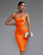 Strappy Stripe Backless Bandage Dress