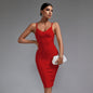 Strappy Stripe Backless Bandage Dress