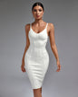 Strappy Stripe Backless Bandage Dress