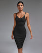 Strappy Stripe Backless Bandage Dress
