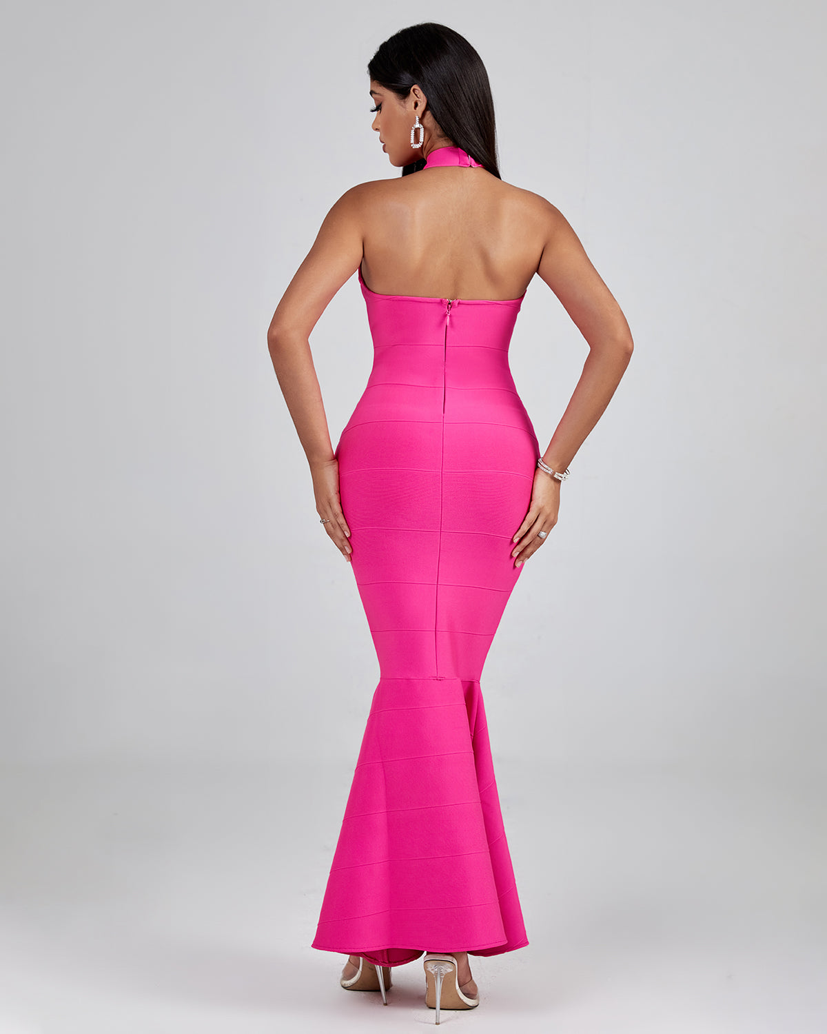 Halter Maxi Bandage Fishtail Dress