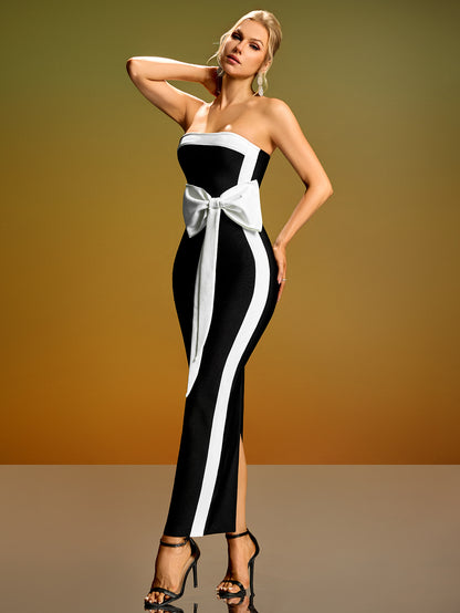 Black White Bandage Dress PP02075