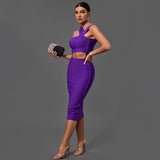 Sleeveless Cut Out Over Knee Bandage Dress