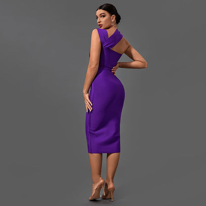 Sleeveless Cut Out Over Knee Bandage Dress
