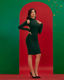 Cutout Back Midi Bandage Dress