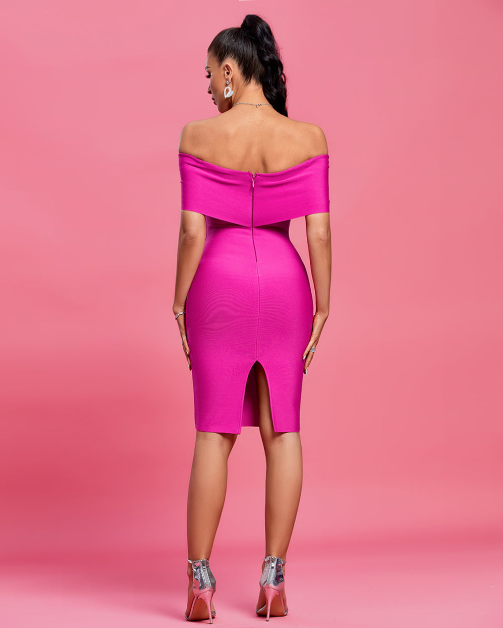Off Shoulder Backless Bandage Dress
