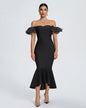 Off Shoulder Fishtail Bandage Dress
