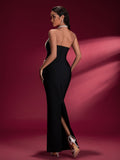 Pearl Detail Bandage Maxi Dress