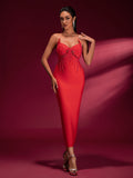 Sequin Chain Open Back Bandage Dress