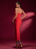 Sequin Chain Open Back Bandage Dress