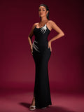 Pearl Detail High Slit Bandage Dress