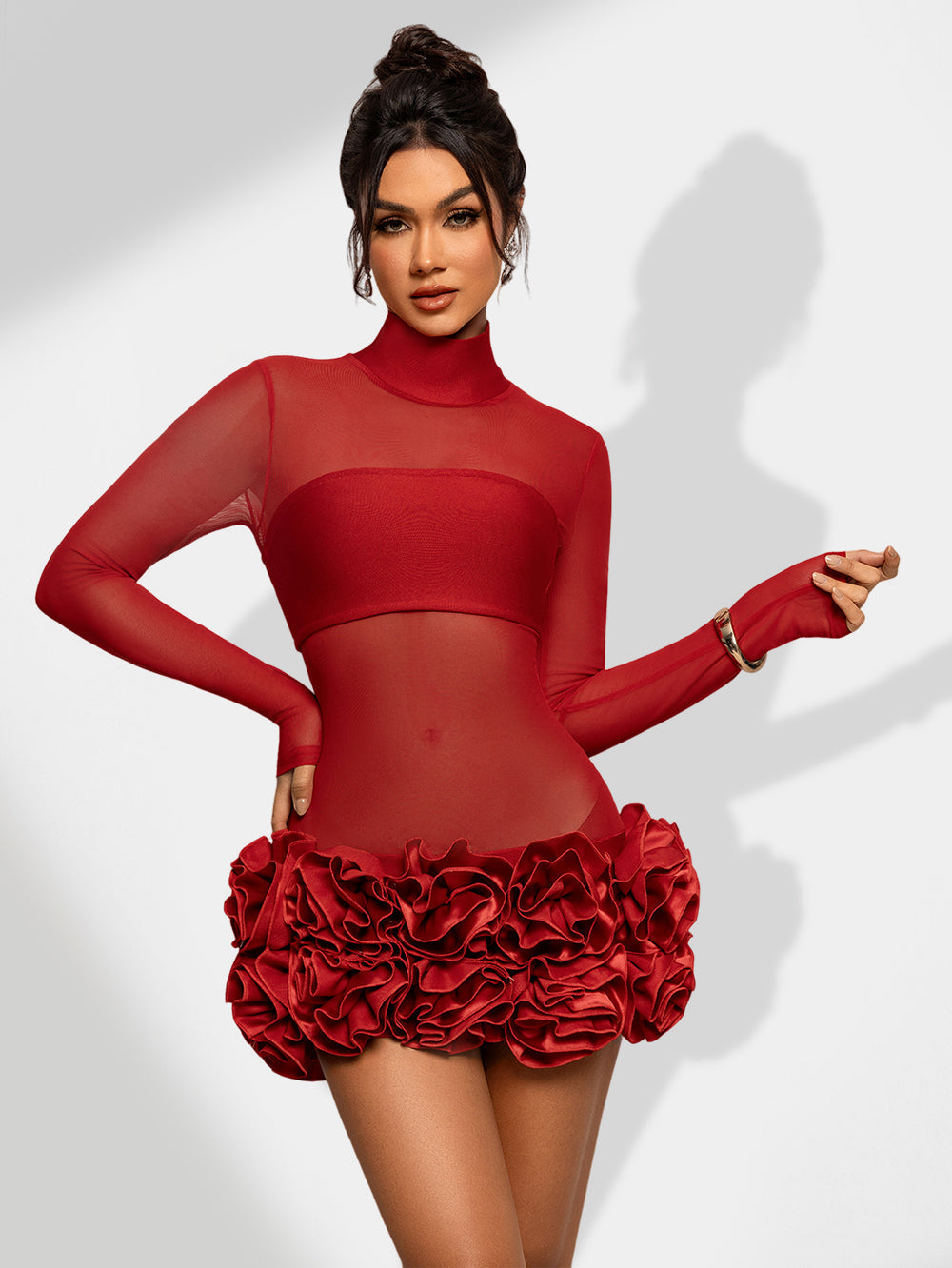 See Through Mesh Bandage Dress