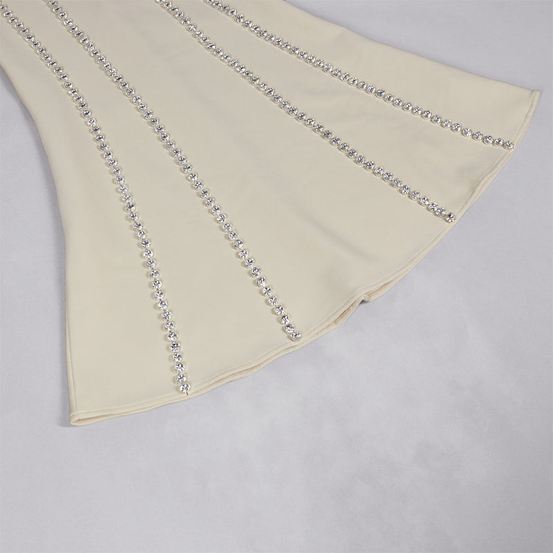 Strappy Sleeveless Rhinestone Maxi Bandage Dress PZC2495