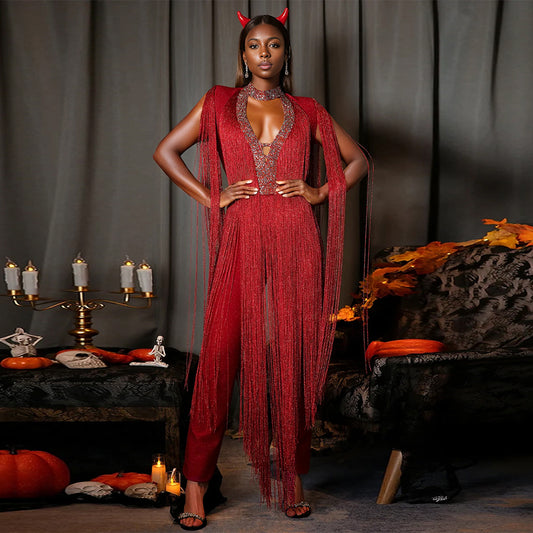 Red Bandage Jumpsuit PZC2628