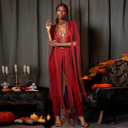 Red Bandage Jumpsuit PZC2628