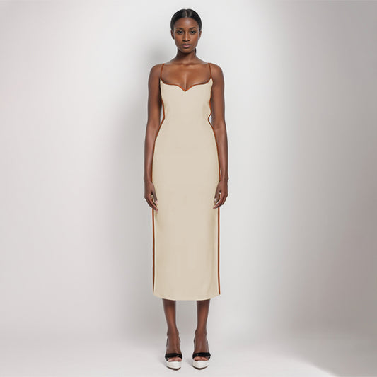 Apricot Bandage Dress PZM103