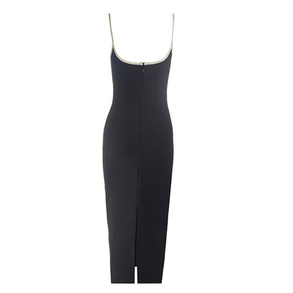 Strappy Sleeveless Plain Midi Bandage Dress PZM103