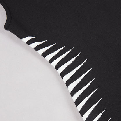 Semi-High Collar Zebra Print Over Knee Bandage Dress PZZF007