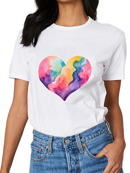 KevaMolly Graphic T Shirts for Women Summer Casual Halloween Printed Tee Cotton Tops Loose Fit