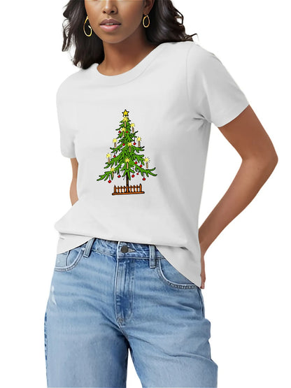 KevaMolly Graphic T Shirts for Women Summer Casual Halloween Printed Tee Cotton Tops Loose Fit