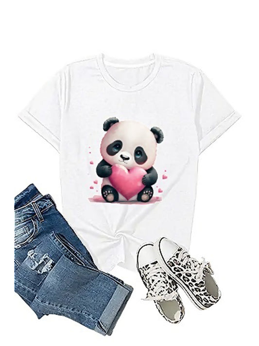 KevaMolly Graphic T Shirts for Women Summer Casual Halloween Printed Tee Cotton Tops Loose Fit