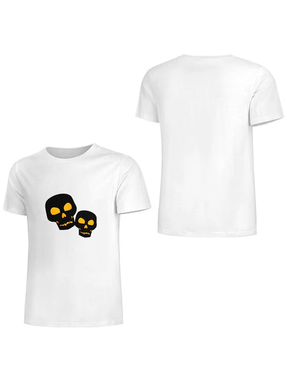 KevaMolly Graphic T Shirts for Women Summer Casual Halloween Printed Tee Cotton Tops Loose Fit