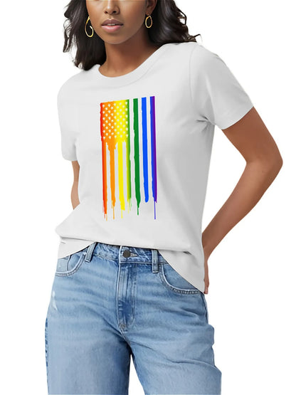 KevaMolly Graphic T Shirts for Women Summer Casual Halloween Printed Tee Cotton Tops Loose Fit