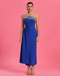 Elegant Wedding Guest Draped Tail Dress