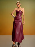 Wine Red Dress YH572