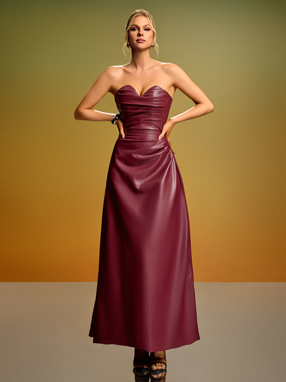 Wine Red Dress YH572