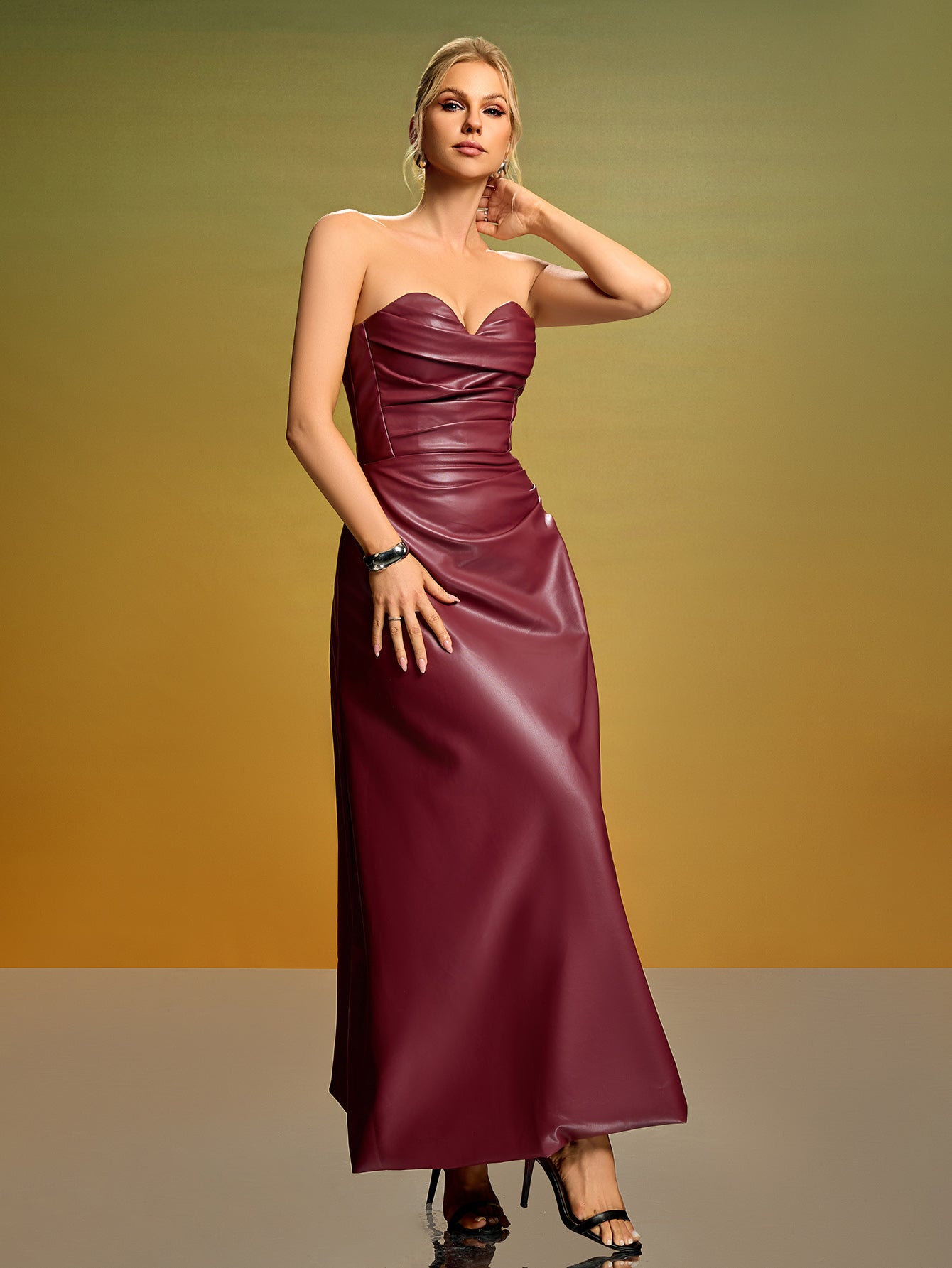 Wine Red Dress YH572