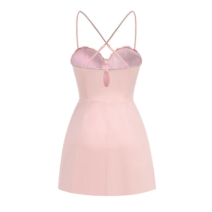 Pink Mini Flower Dress