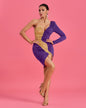 One Shoulder Gold Detail Ruched Mini Dress