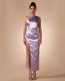 One Shoulder Frill Maxi Bodycon Dress