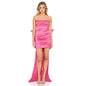 Strapless Bowknot Draping Corset Dress