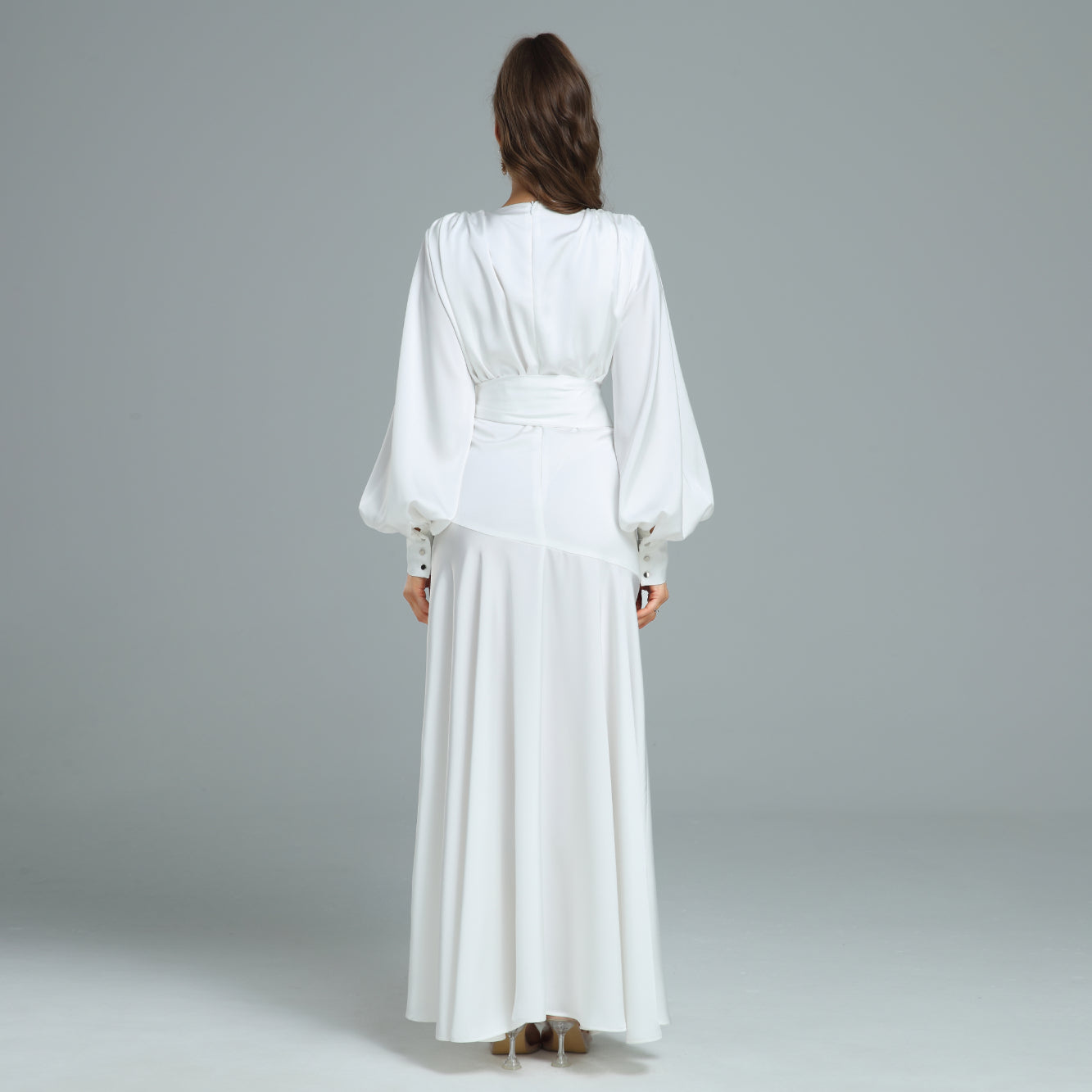 Deep V Diamante Embellished Maxi Dress