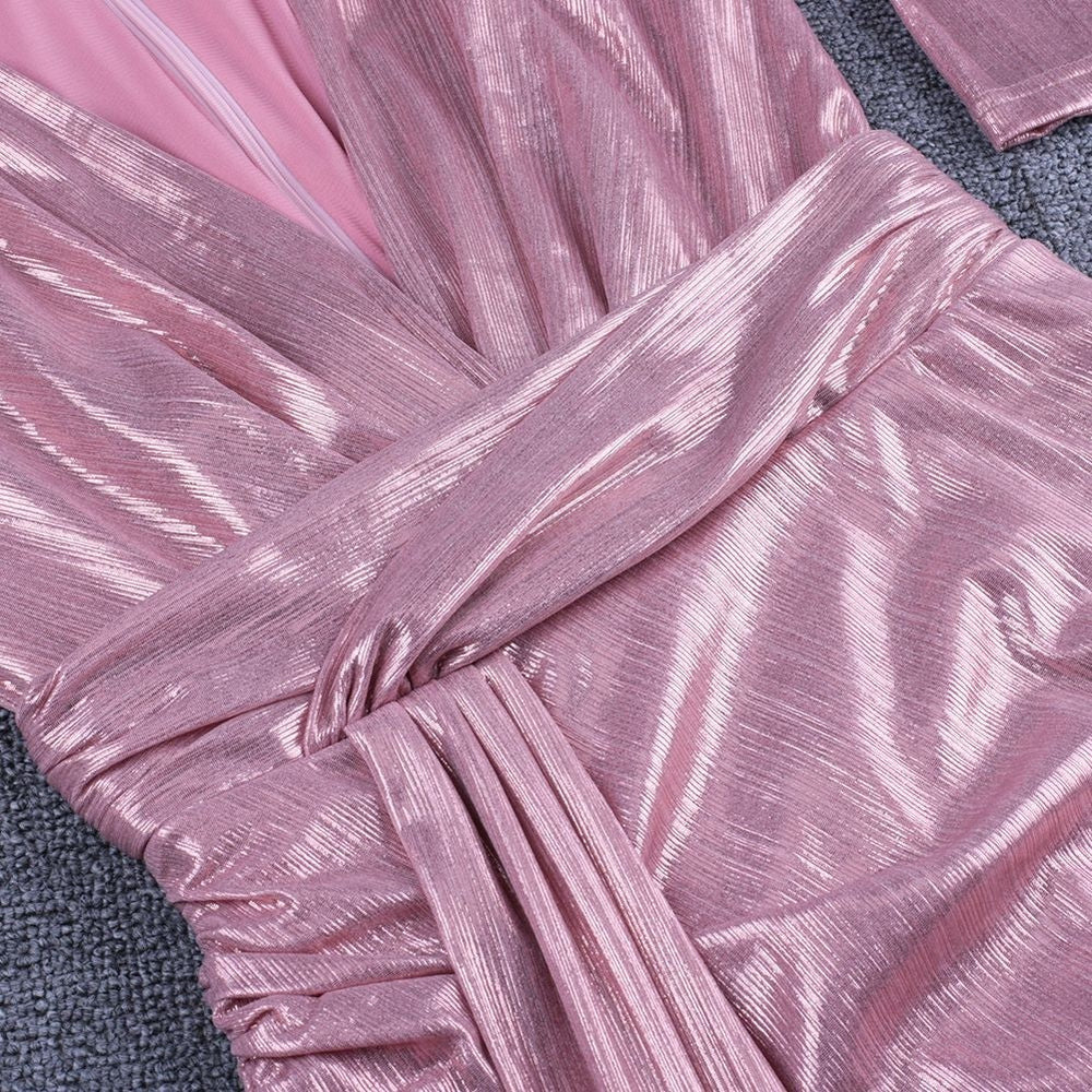 V Neck Long Sleeve Lace Up Maxi Bodycon Dress HI1131 10 in wolddress