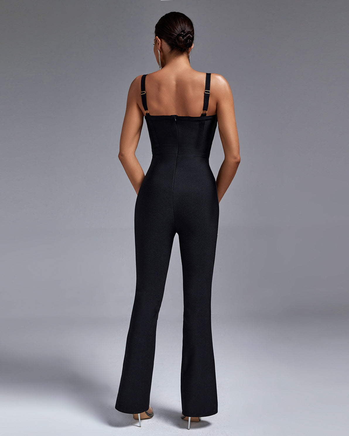 Strappy Stripe Bandage Jumpsuit