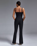 Strappy Stripe Bandage Jumpsuit