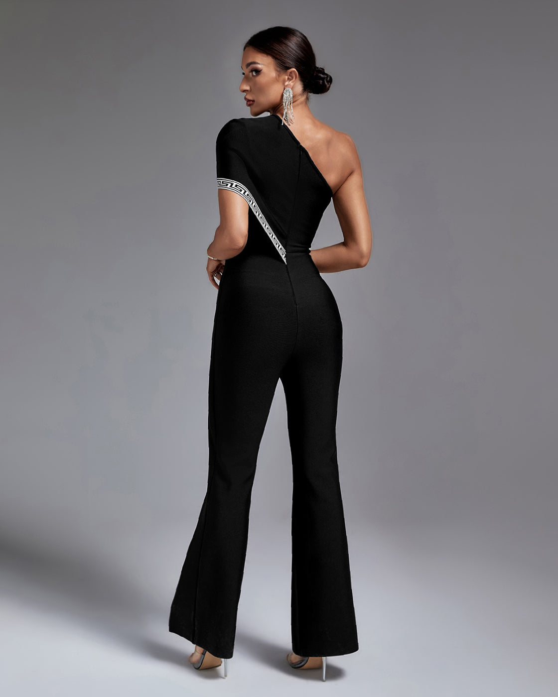 Elegant Goddess One Shoulder Bandage Jumpsuit