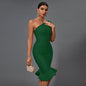 One Shoulder Fishtail Bandage Dress